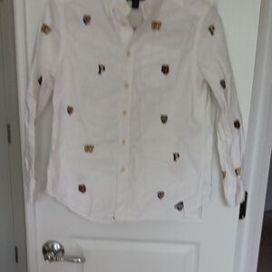 Ralph Lauren Double RL White Button Down Shirt
